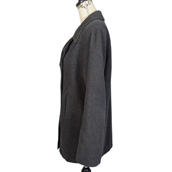 J. Percy Double Breasted Peacoat Gray Size 10 - Picture 3 of 16